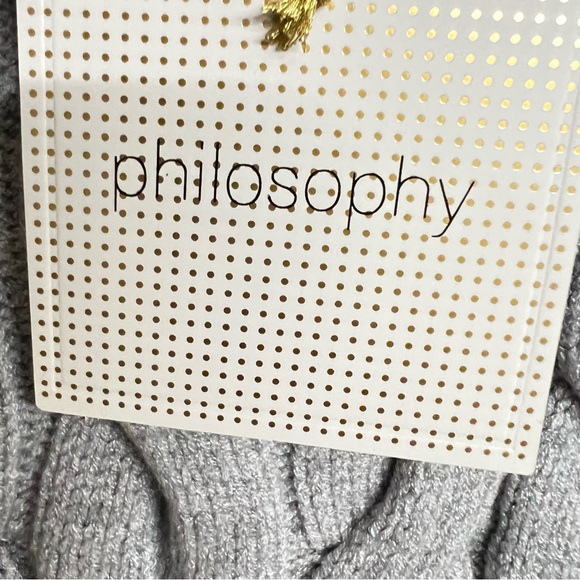 New Philosophy Grey Chunky Knit Long Sleeve Sweater - Picture 5 of 5